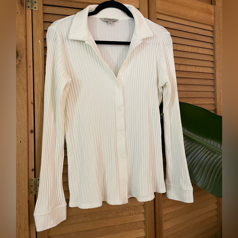 Liverpool Los Ángeles Rib Knit Blouse